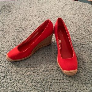 Merona red wedges